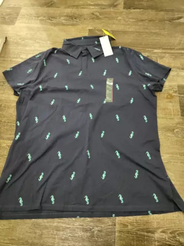 Men's Short Sleeve Polo Shirt - All in Motion Navy Blue Xxl