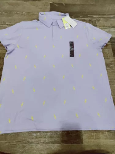 Men's Short Sleeve Polo Shirt - All in Motion Purple Seahorse Xl