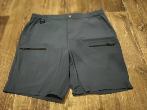 Mens Elasticated Cargo Shorts Casual Work Combat  Pockets XL Blue