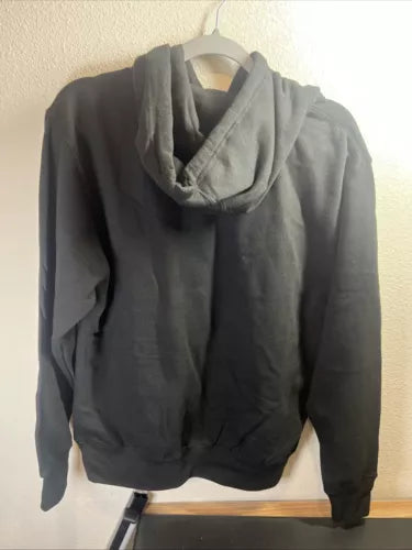 Mens Fleece Hoodie Black Sweatshirt Long Sleeve Pocket ARMY Fort Moore Custom SM