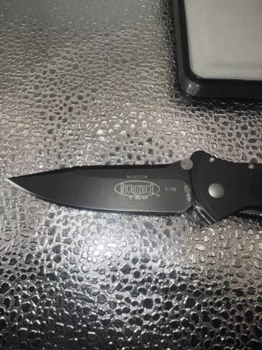 MICROTECH MINI SOCOM Black Plain Blade 154 CM Original All Paper Work Box 9/98 !