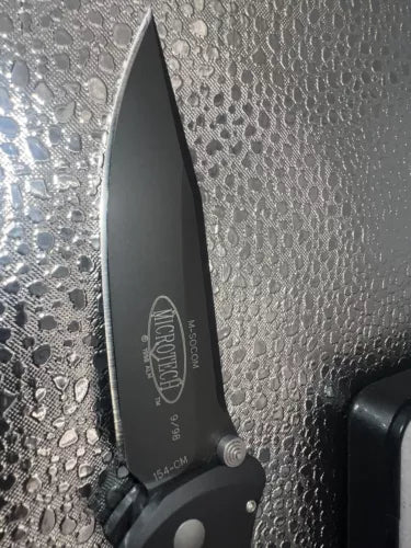 MICROTECH MINI SOCOM Black Plain Blade 154 CM Original All Paper Work Box 9/98 !