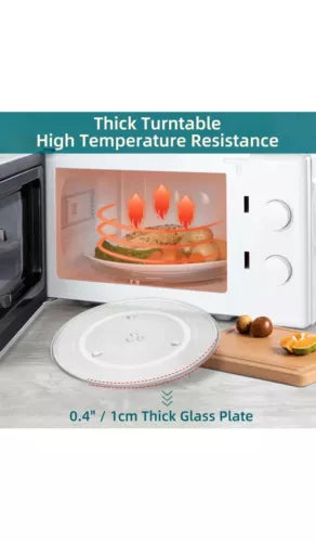 Microwave Glass Plate 16” Replacement for Glass Turntable Compatible