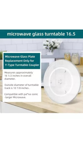 Microwave Glass Plate 16” Replacement for Glass Turntable Compatible