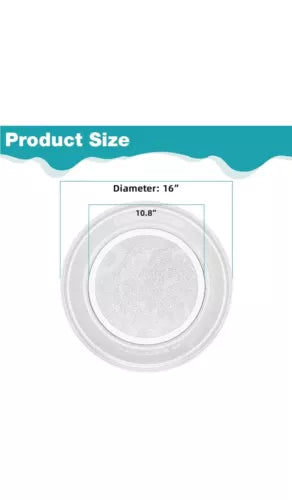 Microwave Glass Plate 16” Replacement for Glass Turntable Compatible