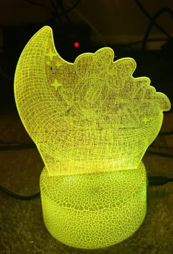 Minnie Mouse 3D Night Light Multi Color Changing Illusion Lamp For Kids Gift