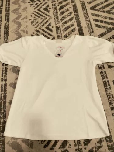 Mod Ref Women's Short Sleeve Knit V-Neck Top Small