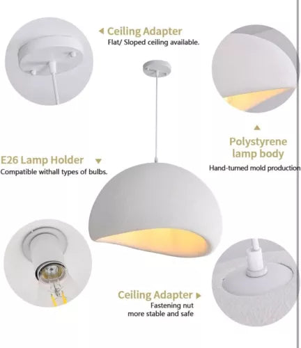Modern Pendant Light Japanese Style Bedroom Living Room Dining Room 24 Inch Nest