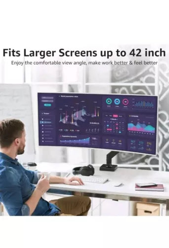Monitor Desk Mount Fits 22-42'' Heavy Duty Widescreen, Gas Spring Single Monit