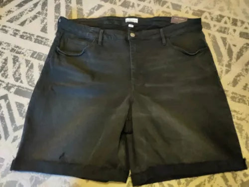 Women's Plus Size High Rise Jean Shorts - Ava & Viv - Black 22W NWT