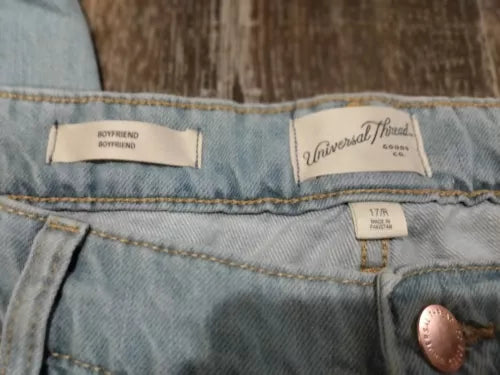Universal Thread Jeans Women's Size 17 Slim Hip & Thigh Tapered Leg Boyfriend