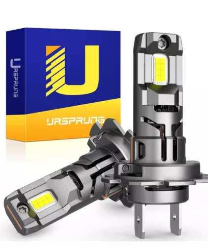 Ursprung H7 LED Light Bulbs 120W 26000LM 6500K Cool White Pair 800% Super Bright