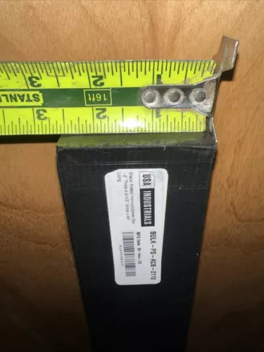 USA Delrin Acetal Homopolymer Plastic Bar Black BULK-PS-ACB-2110 48” 2.5