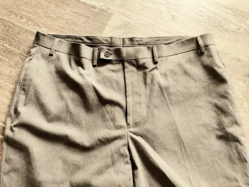 Van Heusen Men's Regular Fit Gray Dress Straight Pants  39w/ 46L