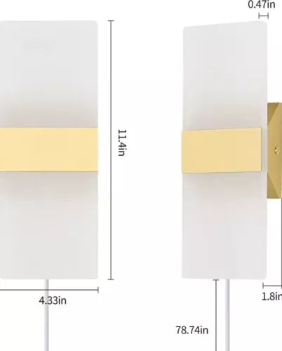 VATONI Dimmable Wall Sconces. 2 Pack