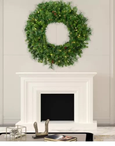Vickerman 42" Cheyenne Pine Wreath w/ 100 Dura-Lit Lights A801043