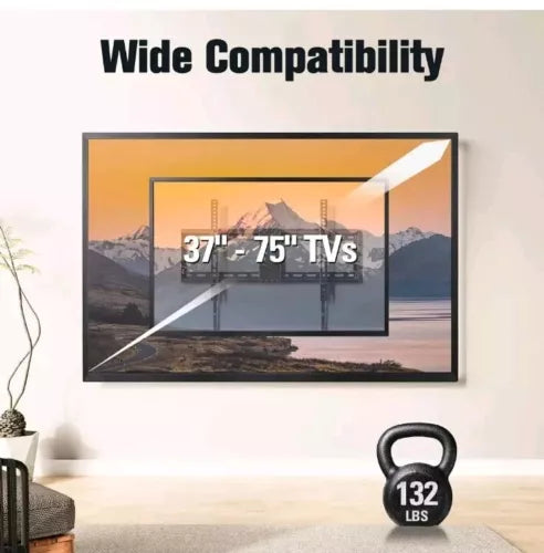 Mounting Dream UL Listed TV Mount for Most 37-75 Inch TV, Universal Tilt TV Wall
