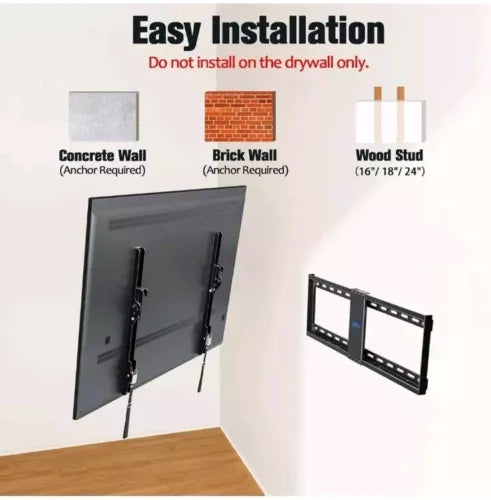 Mounting Dream UL Listed TV Mount for Most 37-75 Inch TV, Universal Tilt TV Wall