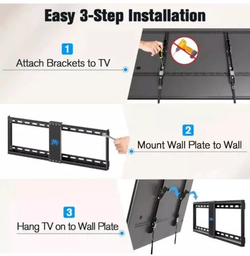 Mounting Dream UL Listed TV Mount for Most 37-75 Inch TV, Universal Tilt TV Wall