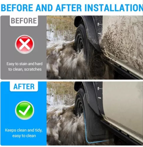 Mud Flaps Splash Guards Compatible with Ford Bronco 2/4-Door Accessories 2021-24