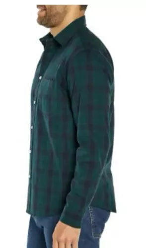 NEW Men's Gap Green Plaid Long Sleeve Woven Shirt  MSRP $59.95