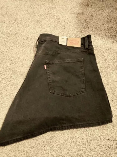 NEW Levi's Women's Size 24W High Waisted Mom Jean Shorts Denim Black NWT