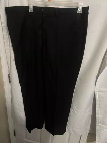 NEW Haggar Clothing Cool 18 Performance Classic Fit Pants Sz 44Wx30L Black Men’s