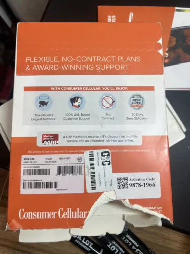 Nokia C300 2023 32GB 4G Consumer Cellular Prepaid Smart Cell Phone 6.5 XL Screen