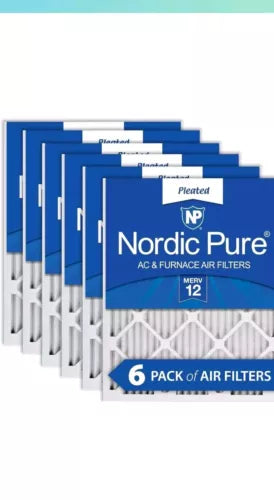 Nordic Pure 12x24x1 MERV 12 Pleated AC Furnace Air Filters 6 Pack