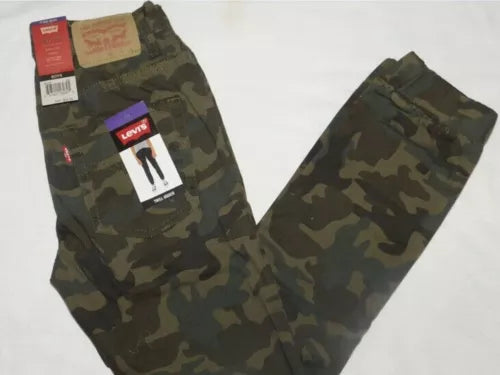 NWT Levi's Youth Cotton Tapered Twill Joggers Camouflage Kids Pants Fast Ship 14