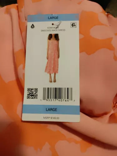 NWT Social Standard by Sanctuary Ladies Tank TIERED Smocked Back Dress-L