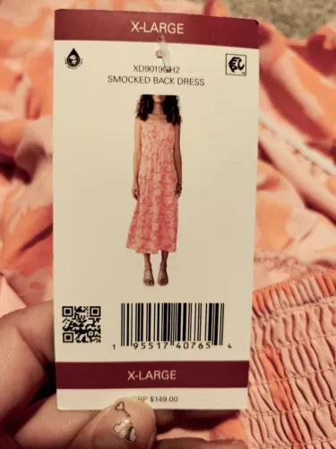 NWT Social Standard by Sanctuary Ladies Tank TIERED Smocked Back Dress-XL