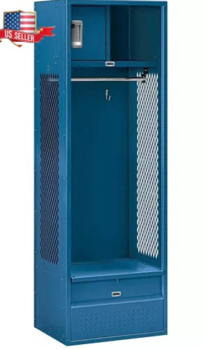 Open Access Standard Unassembled Metal Locker, Six Feet Tall X 2 Feet X 18” Deep