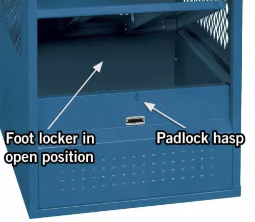 Open Access Standard Unassembled Metal Locker, Six Feet Tall X 2 Feet X 18” Deep