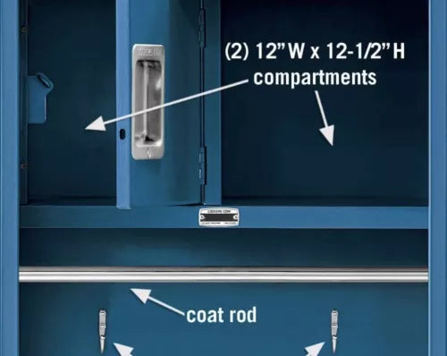 Open Access Standard Unassembled Metal Locker, Six Feet Tall X 2 Feet X 18” Deep