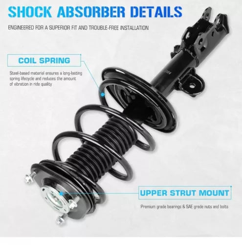 Pair Front Complete Gas Struts for Toyota RAV4 2006 - 2008 2.4L 2009-2012 2.5L