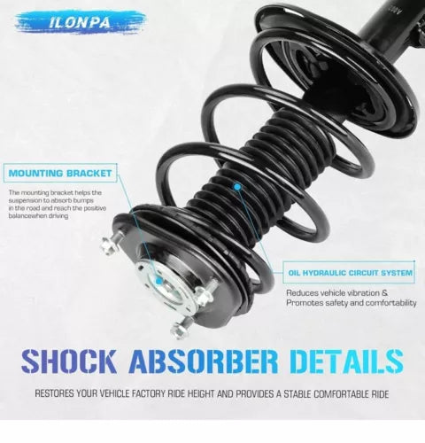 Pair Front Complete Gas Struts for Toyota RAV4 2006 - 2008 2.4L 2009-2012 2.5L