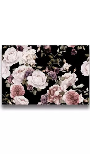 Peony Flowers Wall Mural Wallpaper for Bedroom Living Room Purple