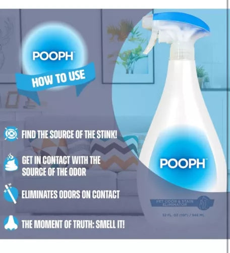 Pet Odor Eliminator Spray Dogs Cats Freshener Urine Poop Pee Deodorizer 32oz