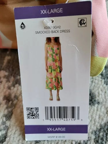 Social Standard by Sanctuary Ladies Smocked Back Dress Size XXL Fiesta