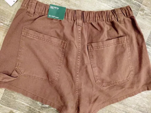 Super High Rise Short Wild Fable Utility Size 12 Dark Brown