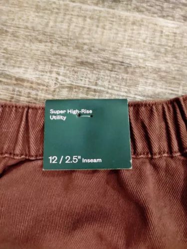 Super High Rise Short Wild Fable Utility Size 12 Dark Brown