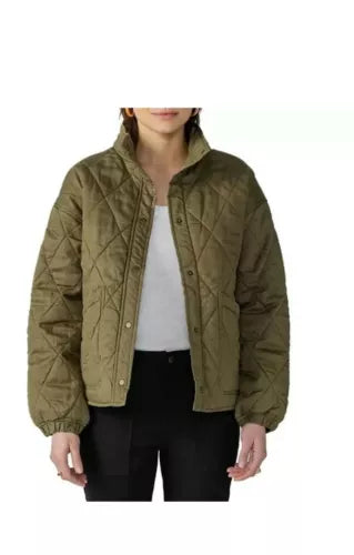 Social Standard By Sanctuary Ladies Quilted Jacket Green