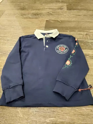 Rowing Blazers x Target Kids Rose Print Long Slv Rugby Shirt 6/7 Boy Girl
