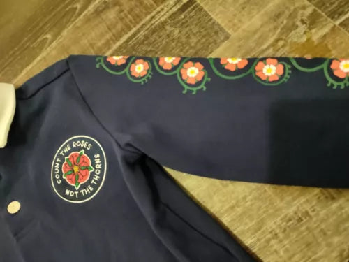 Rowing Blazers x Target Kids Rose Print Long Slv Rugby Shirt 6/7 Boy Girl