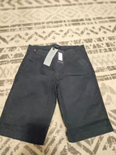 Tommy Hilfiger Adaptive Navy Blue Shorts Hook & Loop Closure 14 Youth