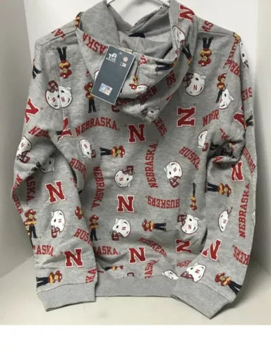 TA Team Athletics Boys Size 10/12 Sweatshirt Hoodie Nebraska Huskers Wrap Around