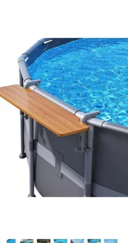 POOLHACKER Pool Bar Nordic Pine, Exclusively for Above-Ground【Round & Oval 】P...