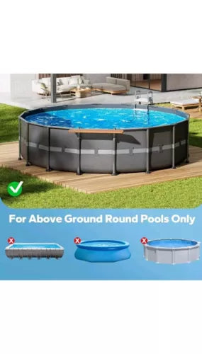 POOLHACKER Pool Bar Nordic Pine, Exclusively for Above-Ground【Round & Oval 】P...