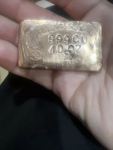 4oz .999 Copper Bullion Ingot Beskar Bar Handmade & High Polished Star Wars